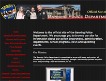 Tablet Screenshot of banningpolice.org